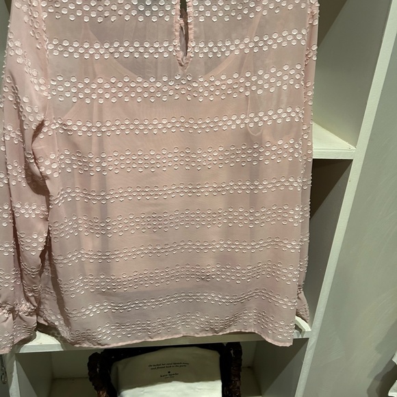 Liz Claiborne long sleeve pale pink blouse & shell size medium - Picture 11 of 16